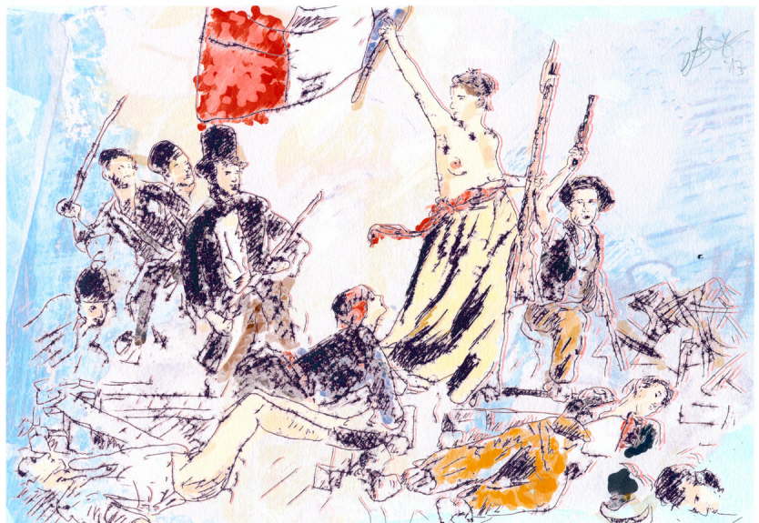 La Libert� guidant le peuple, nach Delacroix (2013