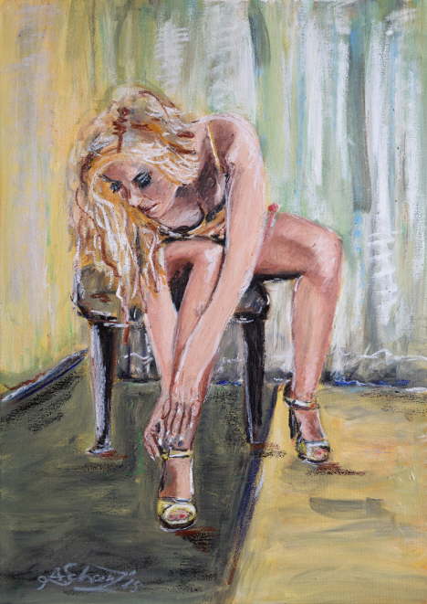 putting on my shoes, 2019